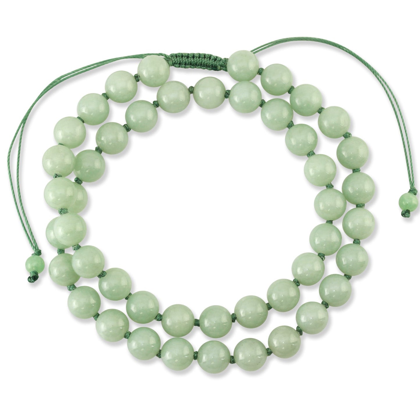 GREEN JADEITE JADE ADJUSTABLE BEAD NECKLACE UPC #391482