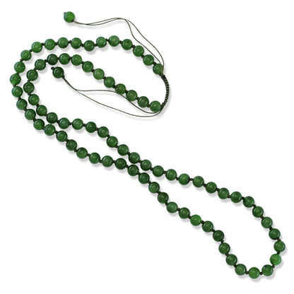 GREEN NEPHRITE JADE ADJUSTABLE BEAD NECKLACE UPC #396807