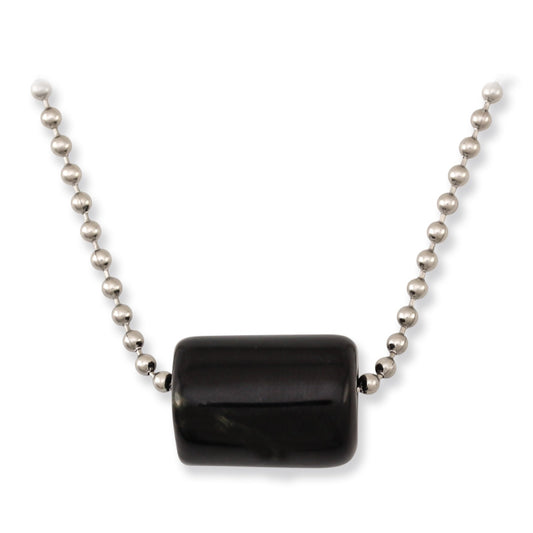 BLACK JADEITE JADE SLIDE NECKLACE UPC #392946