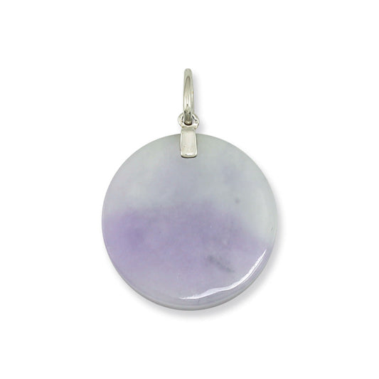 18K WHITE GOLD LAVENDER JADEITE JADE PENDANT UPC #373877