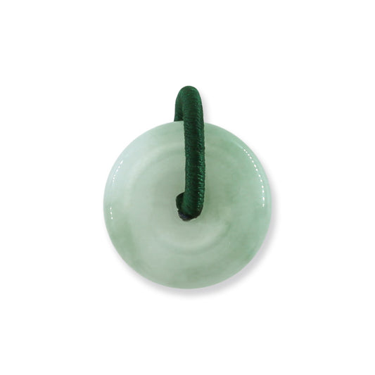 Small Green Jade Disc | Jadeite Jade Pi Pendant | UPC #393950