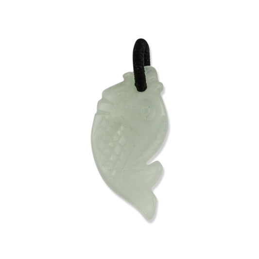 ICE JADEITE JADE CARVED FISH PENDANT UPC #380448