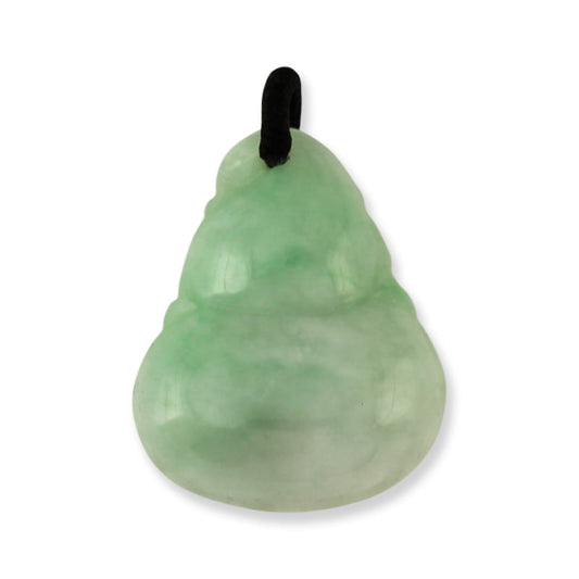 GREEN JADEITE JADE CARVED GOURD PENDANT UPC #381780