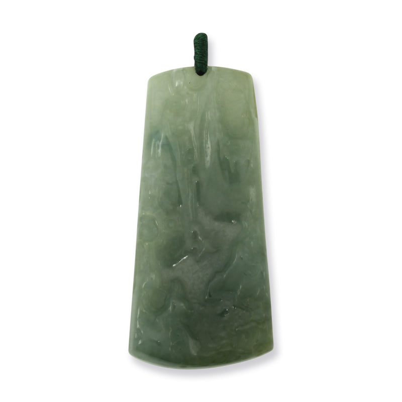 GREEN JADEITE JADE CARVED PENDANT UPC #381964