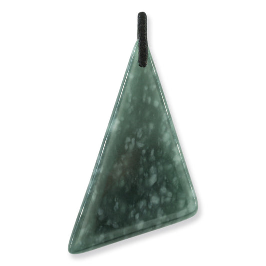 Guatemalan Jadeite Jade Pendant Blue-Green Triangle | UPC #393882