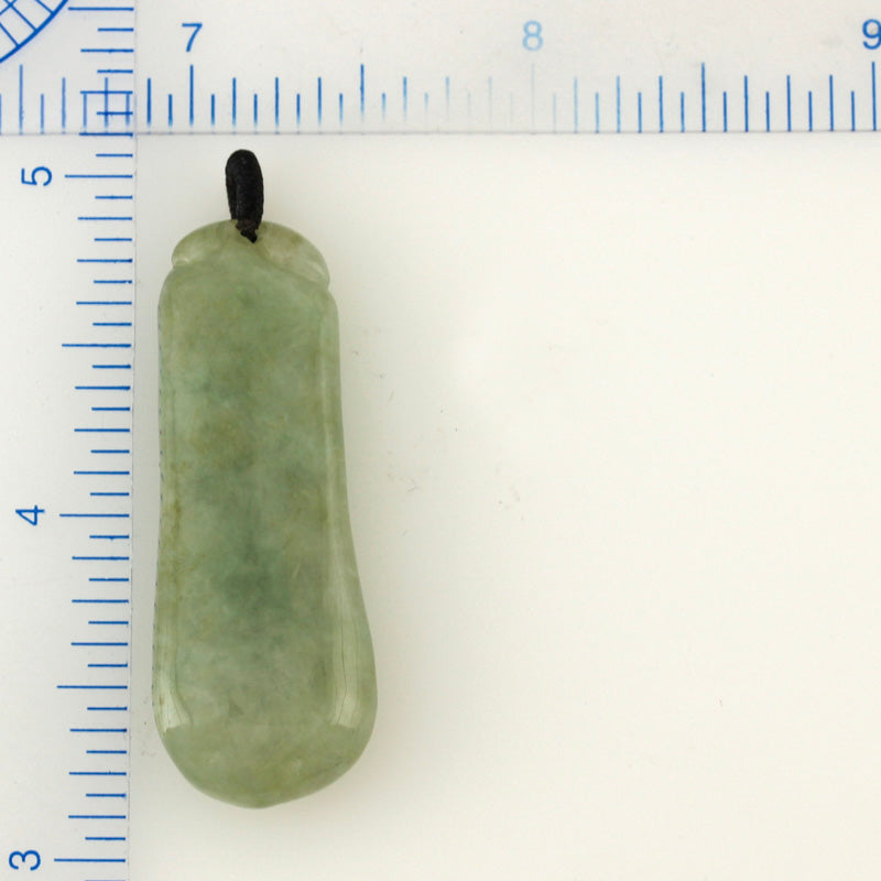 Green Jadeite Jade Gourd Pendant | Natural Jade Carving | UPC #390348