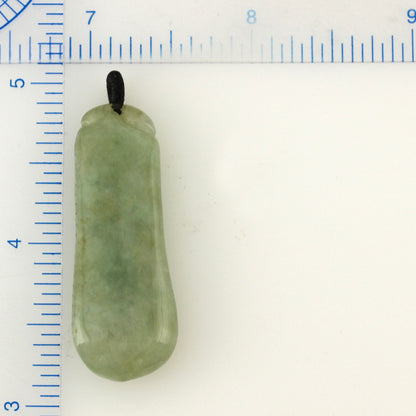 Green Jadeite Jade Gourd Pendant | Natural Jade Carving | UPC #390348