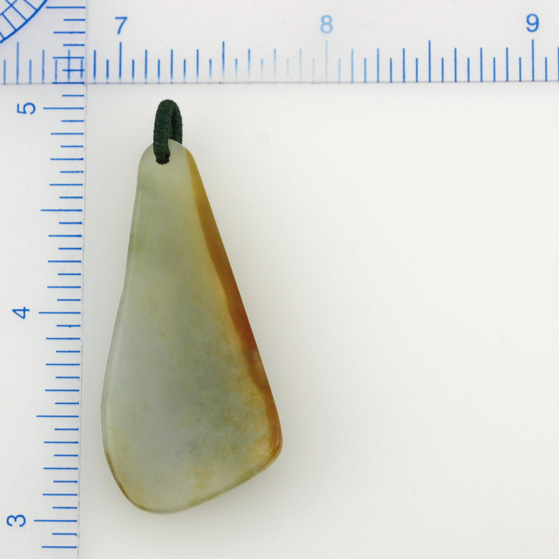 YELLOW JADEITE JADE CARVED PENDANT UPC #384279