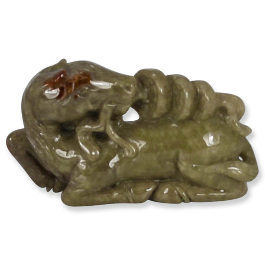 GREEN JADEITE JADE HORSE STATUARY UPC #357518