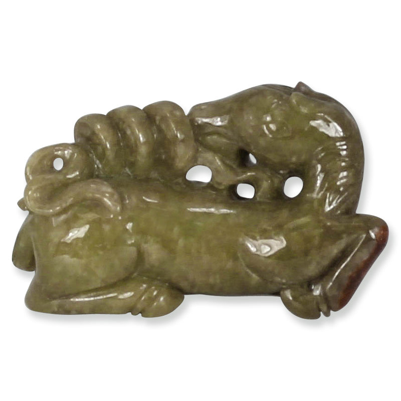 GREEN JADEITE JADE HORSE STATUARY UPC #357518