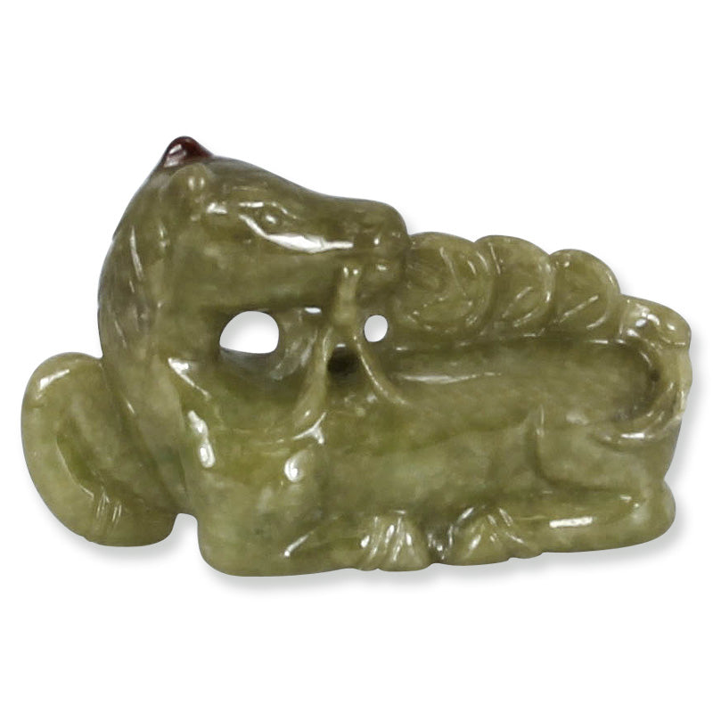 GREEN JADEITE JADE HORSE STATUARY UPC #357488