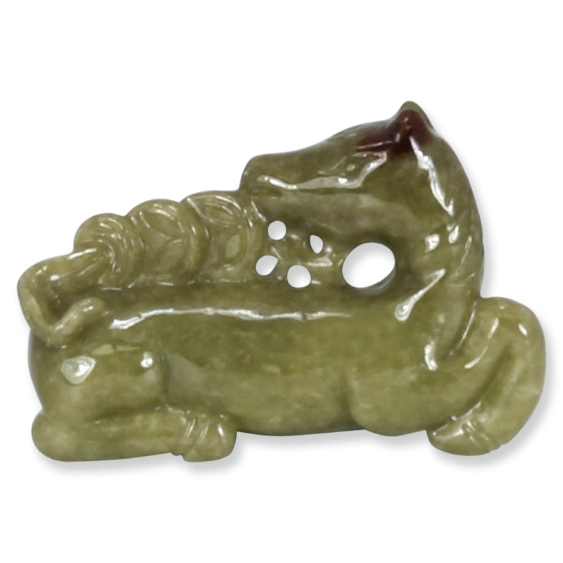 GREEN JADEITE JADE HORSE STATUARY UPC #357488