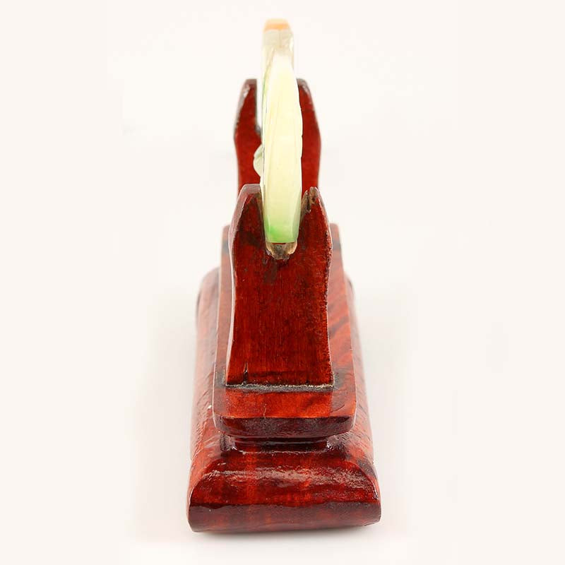 GREEN AND MULTI-COLOR JADEITE JADE SWORD STATUARY UPC #304918