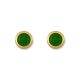 14K YELLOW GOLD GREEN JADEITE JADE STUD EARRING UPC #391062