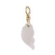 14K YELLOW GOLD WHITE JADEITE JADE FISH PENDANT UPC #026704