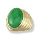 14K YELLOW GOLD GREEN JADEITE JADE RING UPC #340558