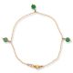 14K YELLOW GOLD GREEN JADEITE JADE CHARM BEAD BRACELET UPC #390157