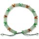 ICE, GREEN & RED JADEITE JADE ADJUSTABLE DISC BRACELET UPC #390980