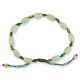 GREEN & RAIINBOW JADEITE JADE ADJUSTABLE BEAD BRACELET UPC #391741