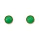 14K YELLOW GOLD GREEN JADEITE JADE STUD EARRING UPC #390690