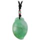 APPLE GREEN JADEITE JADE CARVED PEACH NECKLACE UPC #363069