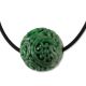 GREEN JADEITE JADE CARVED BEAD NECKLACE UPC #389144