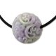 LAVENDER JADEITE JADE CARVED BEAD NECKLACE UPC #389236