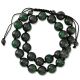 GREEN & GREY JADEITE JADE BEAD NECKLACE UPC #391017