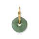 14K YELLOW GOLD GREEN JADEITE JADE PI DISC PENDANT UPC #369665