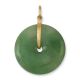 14K YELLOW GOLD GREEN JADEITE JADE PI DISC PENDANT UPC #389472