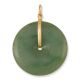 14K YELLOW GOLD GREEN JADEITE JADE PI DISC PENDANT UPC #389588