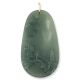 14K YELLOW GOLD BLUE GREEN JADEITE JADE CARVED PENDANT UPC #390805