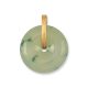 14K YELLOW GOLD GREEN JADEITE JADE PI DISC PENDANT UPC #389656