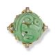 ESTATE 14K YELLOW GOLD GREEN JADEITE JADE DRAGON COCKTAIL RING UPC #385153