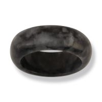 GREY JADEITE JADE BAND RING FINGER SIZE 10.25 UPC #391635