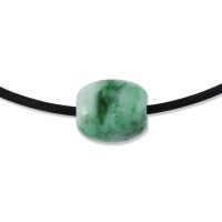 GREEN JADEITE JADE BEAD SLIDE NECKLACE UPC #371590