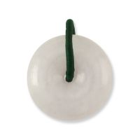 WHITE JADEITE JADE PI DISC PENDANT UPC #389694