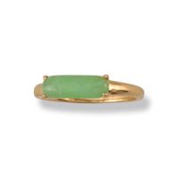 14K GREEN JADEITE JADE SADDLE RING UPC #389977